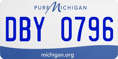 MI license plate DBY0796
