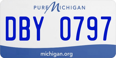 MI license plate DBY0797