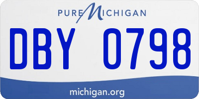 MI license plate DBY0798