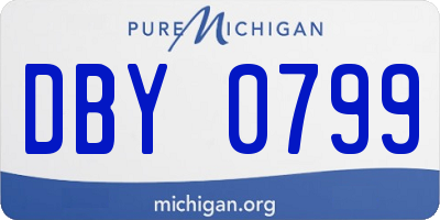MI license plate DBY0799