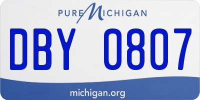 MI license plate DBY0807