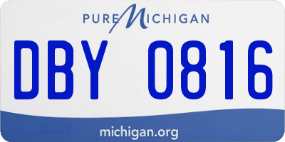 MI license plate DBY0816