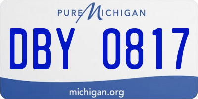 MI license plate DBY0817