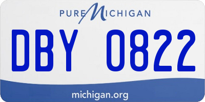 MI license plate DBY0822