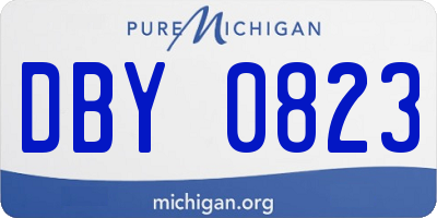 MI license plate DBY0823