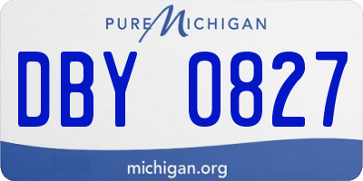 MI license plate DBY0827