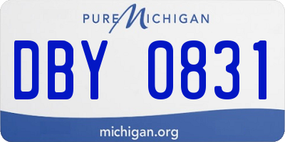 MI license plate DBY0831