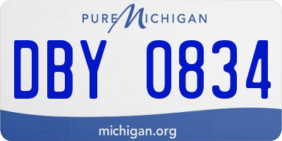 MI license plate DBY0834