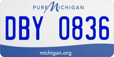 MI license plate DBY0836