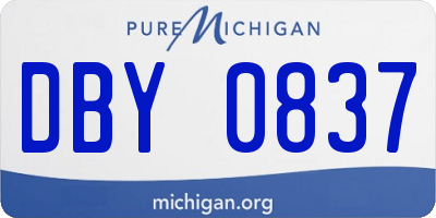 MI license plate DBY0837