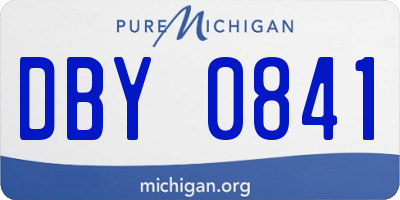 MI license plate DBY0841
