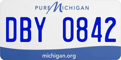 MI license plate DBY0842