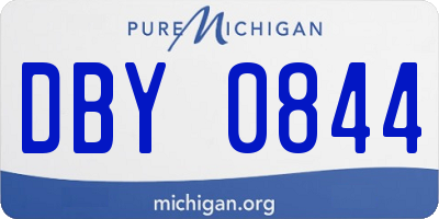 MI license plate DBY0844