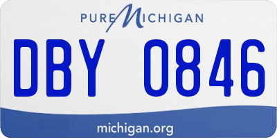 MI license plate DBY0846