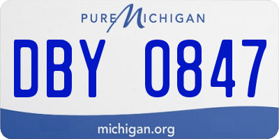 MI license plate DBY0847