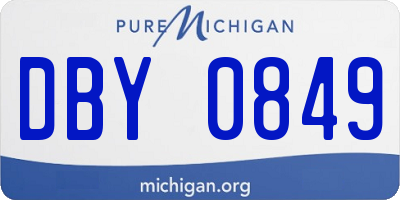 MI license plate DBY0849