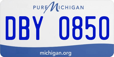 MI license plate DBY0850