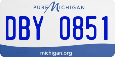MI license plate DBY0851