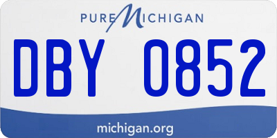 MI license plate DBY0852