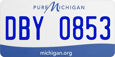 MI license plate DBY0853