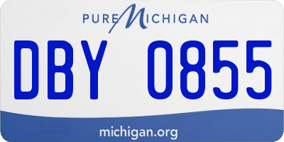 MI license plate DBY0855