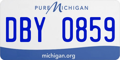 MI license plate DBY0859