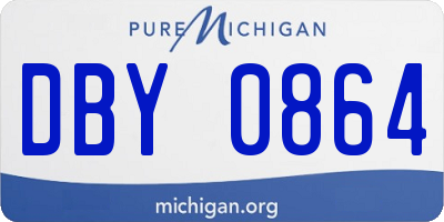 MI license plate DBY0864
