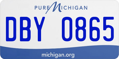 MI license plate DBY0865