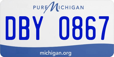 MI license plate DBY0867