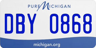 MI license plate DBY0868