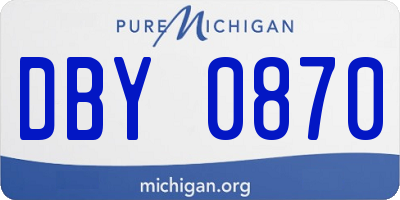 MI license plate DBY0870