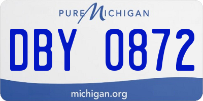 MI license plate DBY0872