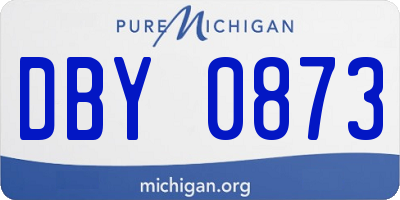 MI license plate DBY0873