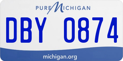 MI license plate DBY0874