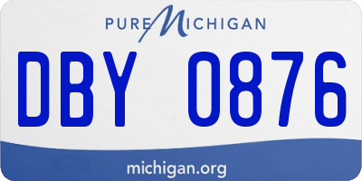 MI license plate DBY0876