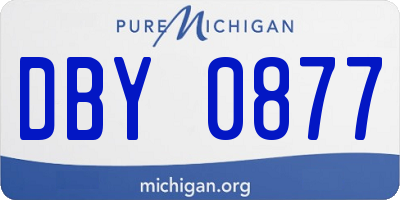 MI license plate DBY0877