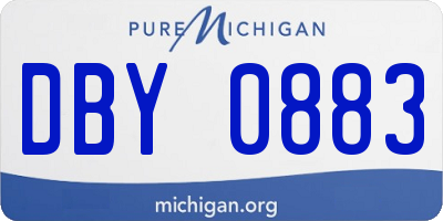 MI license plate DBY0883