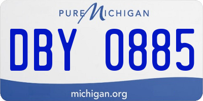 MI license plate DBY0885