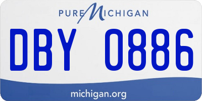 MI license plate DBY0886
