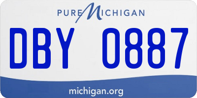 MI license plate DBY0887