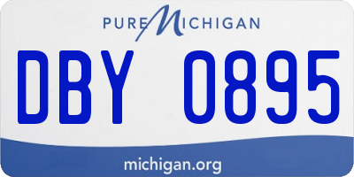 MI license plate DBY0895
