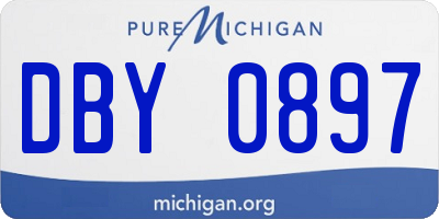MI license plate DBY0897