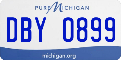 MI license plate DBY0899