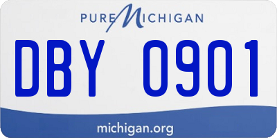 MI license plate DBY0901