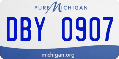 MI license plate DBY0907