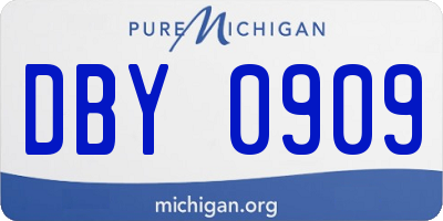 MI license plate DBY0909