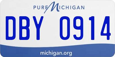 MI license plate DBY0914