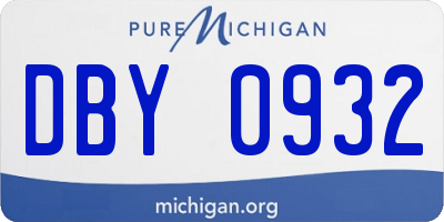 MI license plate DBY0932