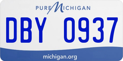 MI license plate DBY0937