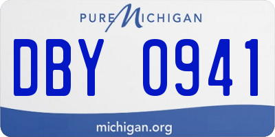 MI license plate DBY0941